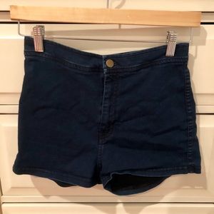 American Apparel high-waist denim shorts